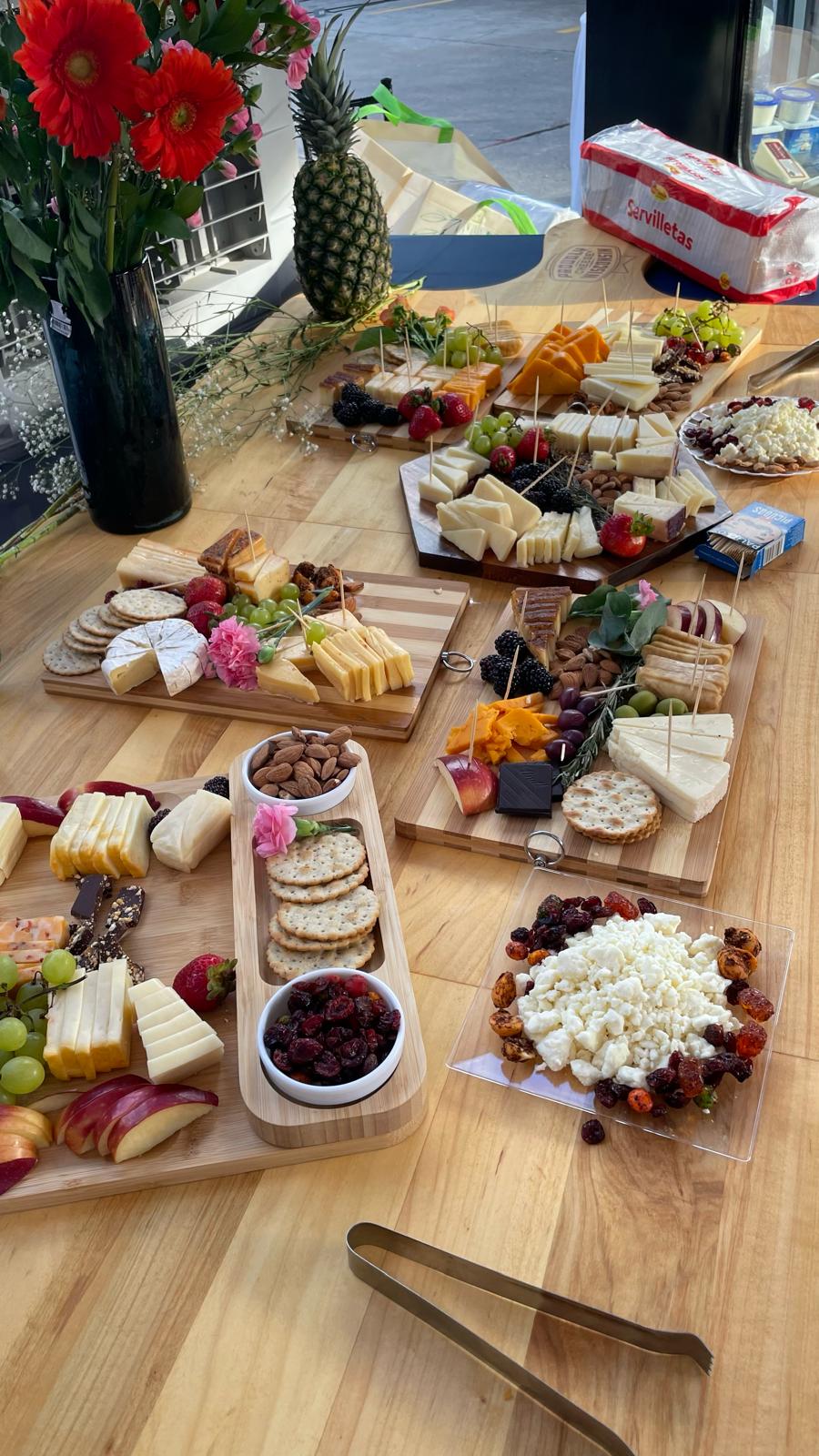 Charcuterie spread the Wisconsin tailgate in Monterrey, Mexico