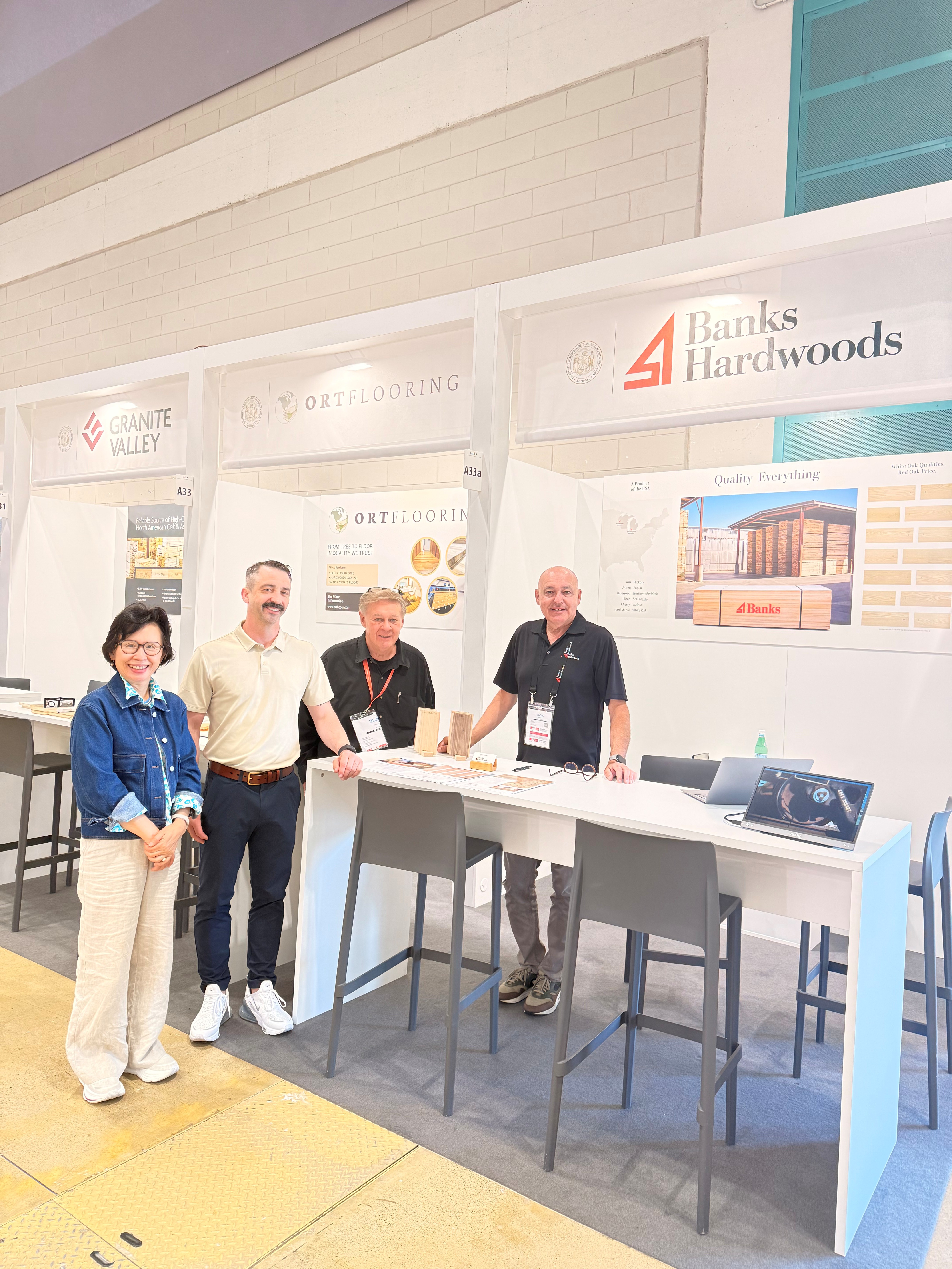 IABc staff and Wisconsin company reps at event booth