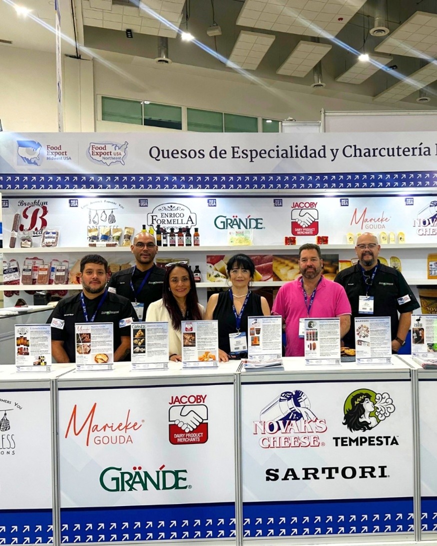 Food Export post in exhibitor booth at the 