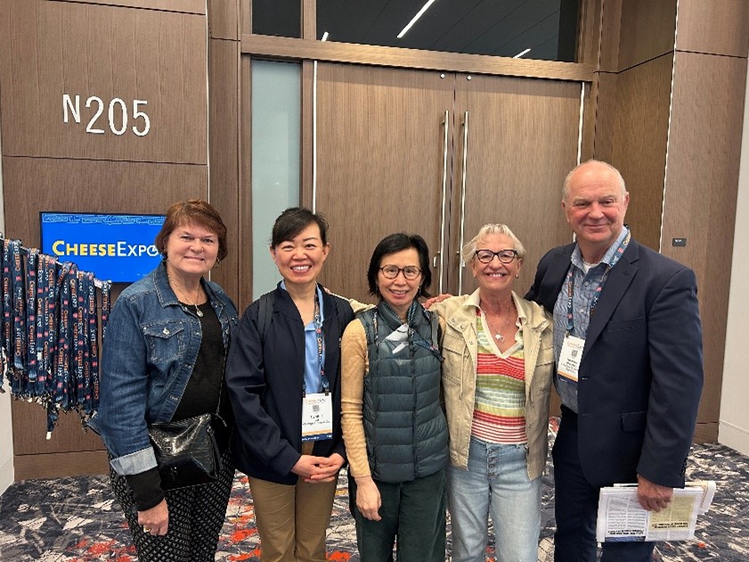 IABC International Economic Development Consultant Jennifer Lu with representatives from Nasonville Dairy and Orange Cheese Comp