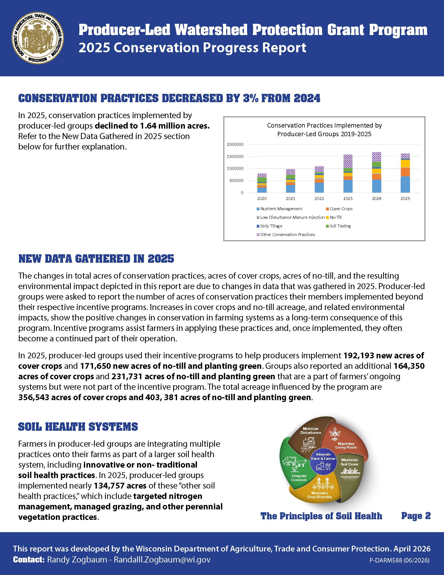 Page 2 of the 2025 COnservation Progress Report