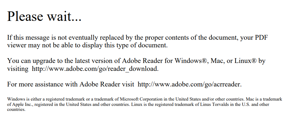 Screenshot of Adobe download prompt